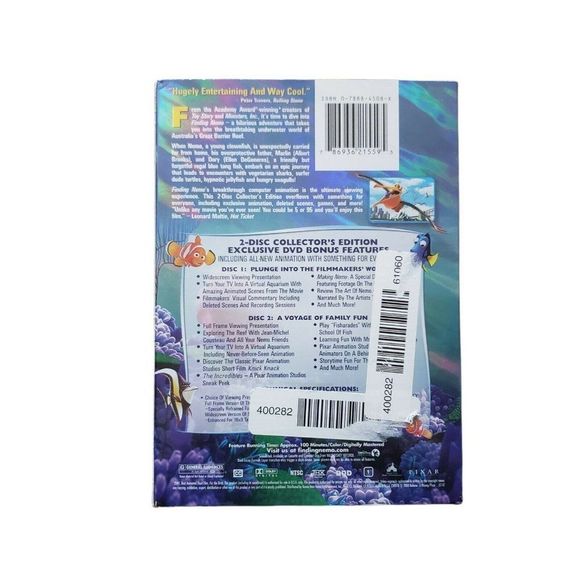 2003 Finding Nemo DVD 2 Disc Collector's Edition GUC - Picture 2 of 4